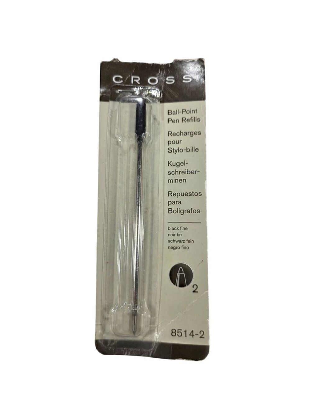 Cross Black Fine Ball-Point Pen Refill Pack Of 1 Model 8514-2 writing